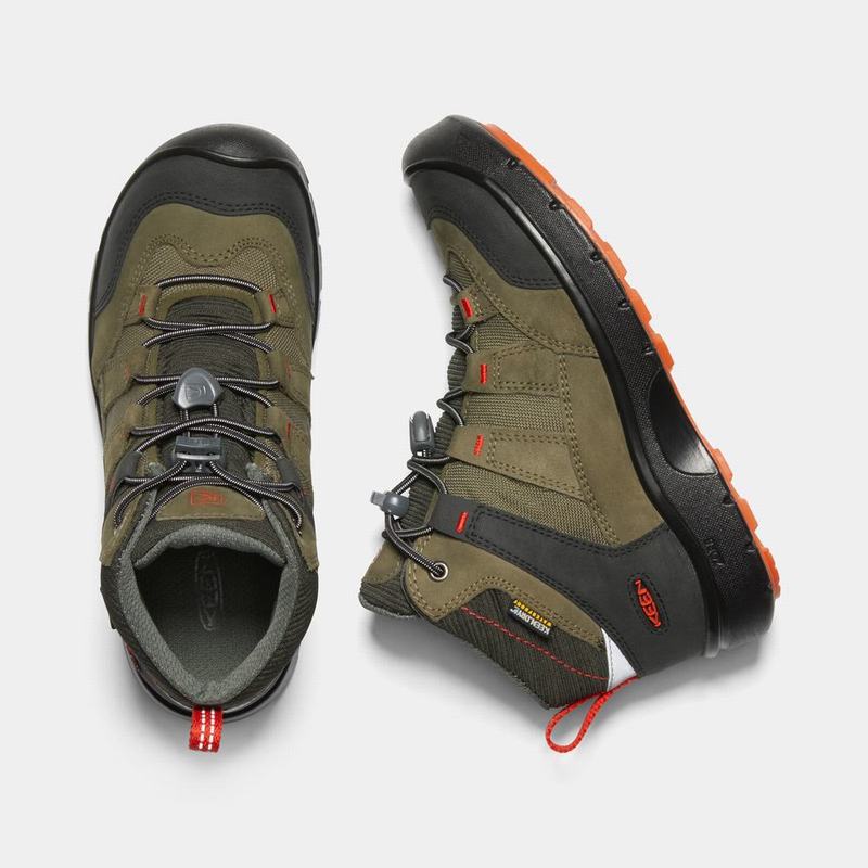 Keen Hikeport Waterproof Mid - Çocuk Trekking Bot - Zeytin Yeşili/Siyah - Turkey (365794WGP)